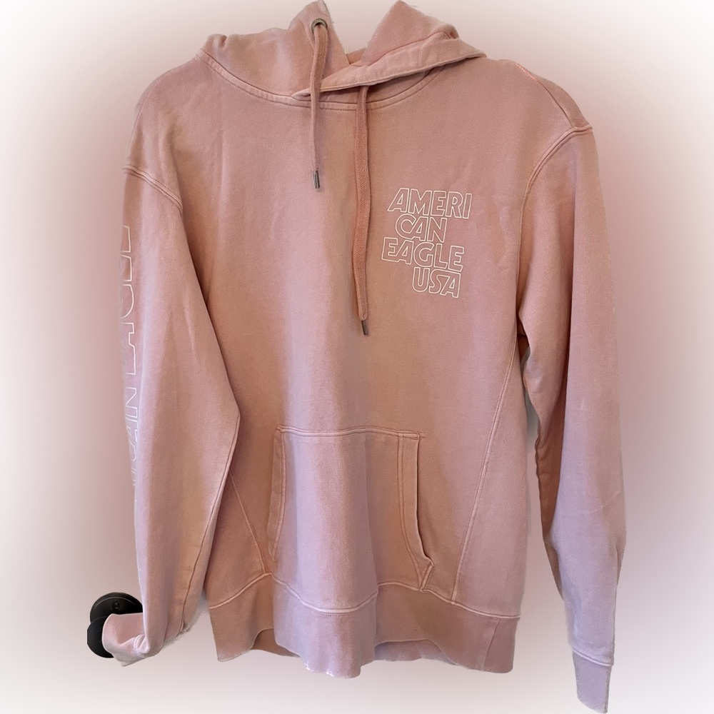American Eagle Long Sleeve Hoodie. Size Men’s S. Color Pink.